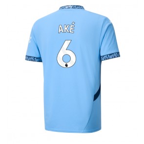 Billiga Manchester City Nathan Ake #6 Hemmatröja 2024-25 Kortärmad